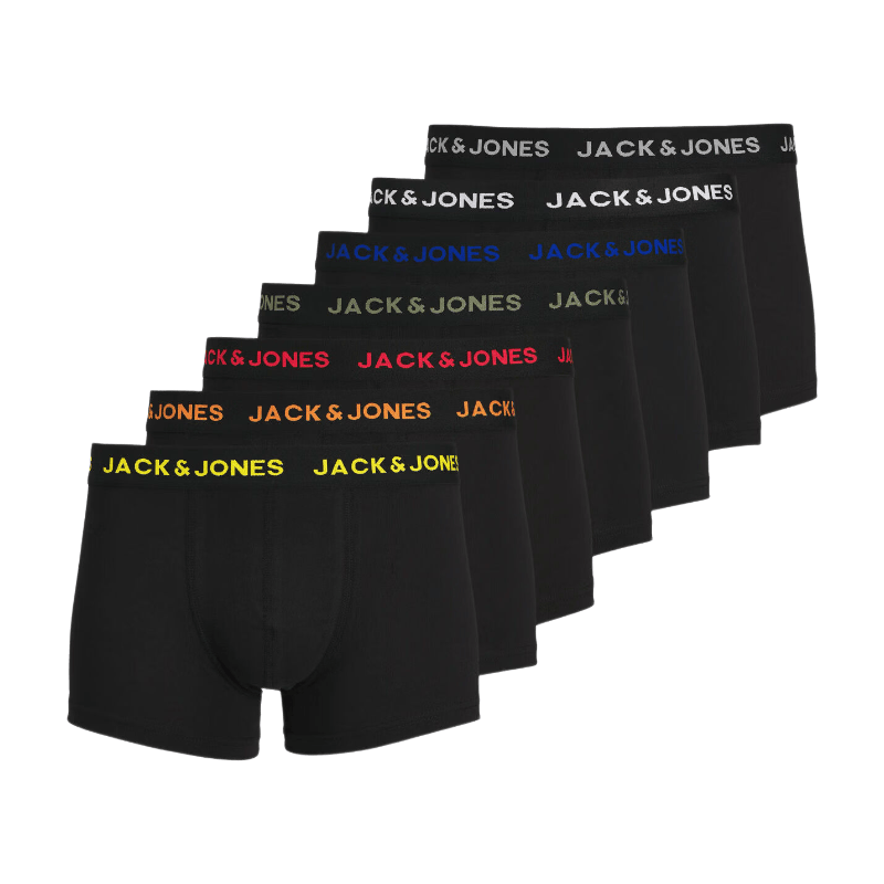 Caleçons Jack & Jones Homme Caleçon Paquet de 7 JACBASIC TRUNKS 7 PACK EU - vue 6