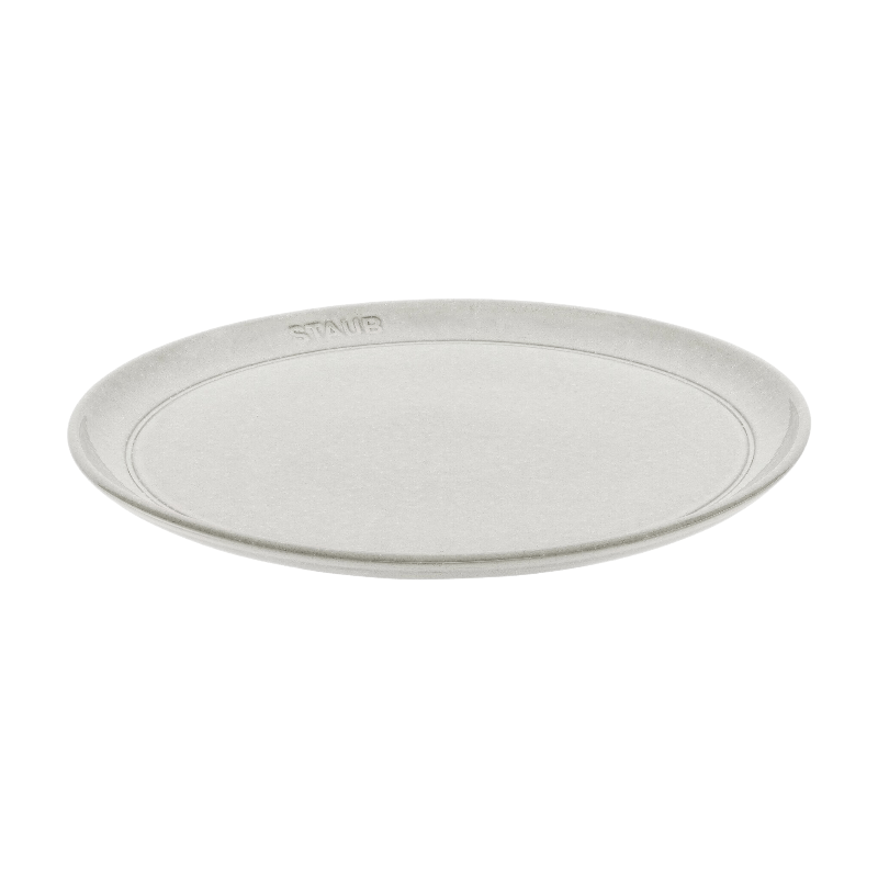 Staub Dining Line Teller flach, 26 cm | Weisser Trüffel | Keramik