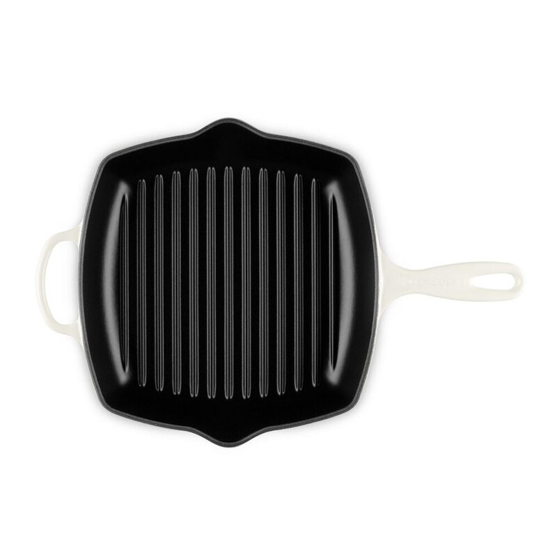 Le Creuset Quadratische Grillpfanne Signature 26 cm Meringue