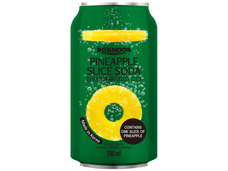 Bobmoos Ananasschijfjes Frisdrank 340 ml