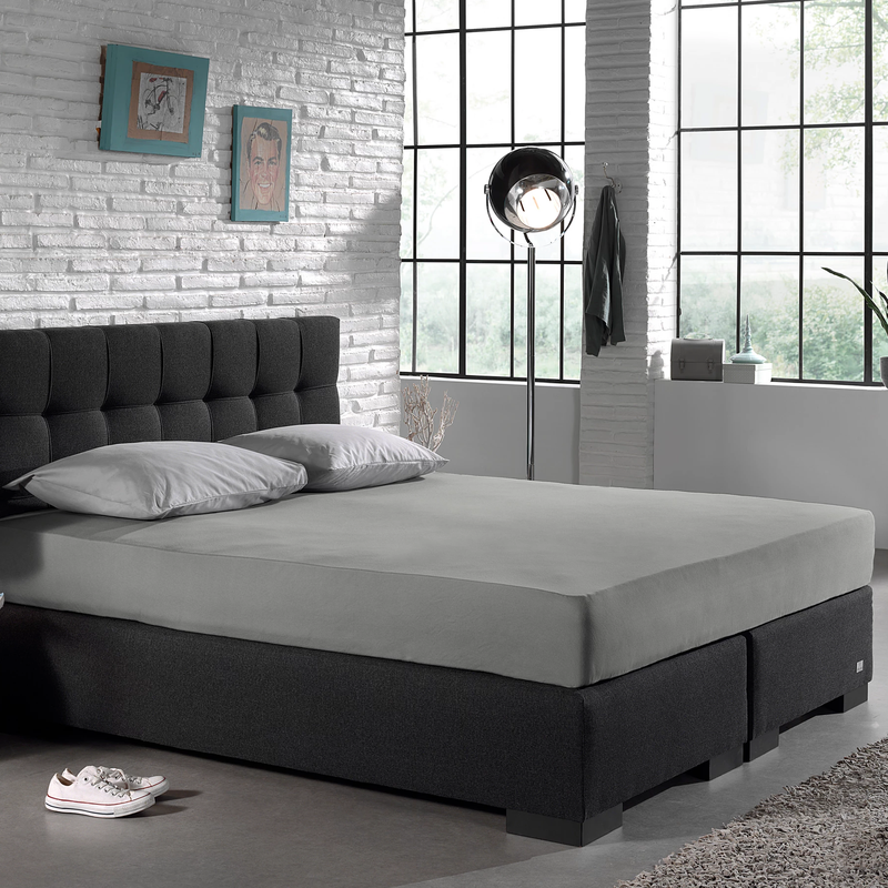 Dreamhouse dubbele jersey hoeslaken – 160/180 x 200/220 – 100% katoen – Grijs