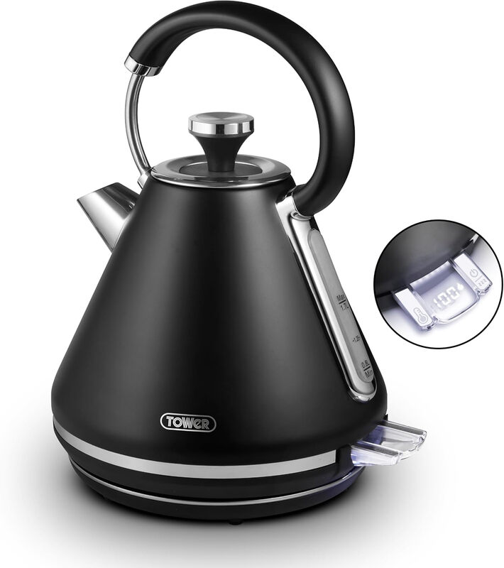 Cavaletto Mirage Digital Kettle, Variable Temperature, Rapid Boil, 3kW, 1.7L, Black w