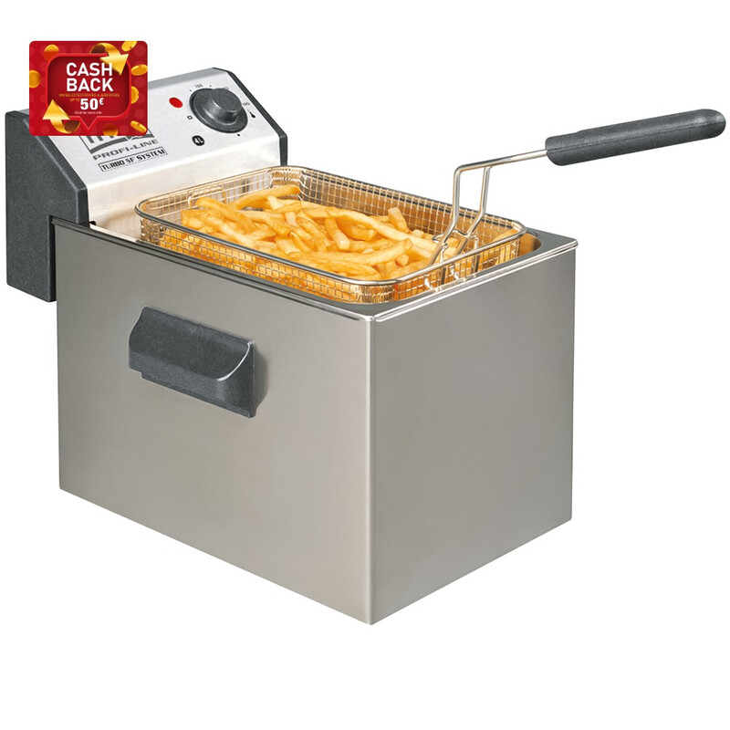 Fritel Friteuse Profi 3355 - Professionele Friteuse - 4 L - 3200 W - Anti-stofdeksel - Geschikt voor olie en vast vet
