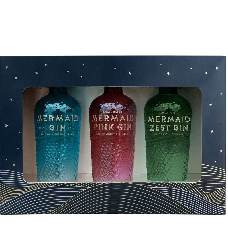 All Gin Trio Gift Set (1 x 5cl London Dry Gin 42% ABV, 1 x 5cl Pink Gin 38% ABV, 1 x