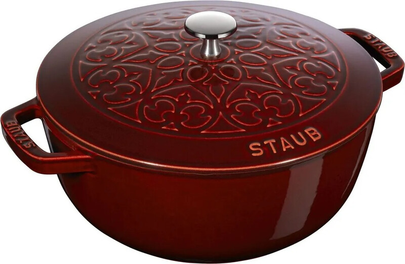 Staub La Cocotte La Marmite Lilie , 24 cm | Grenadine-Rot | rund | Gusseisen
