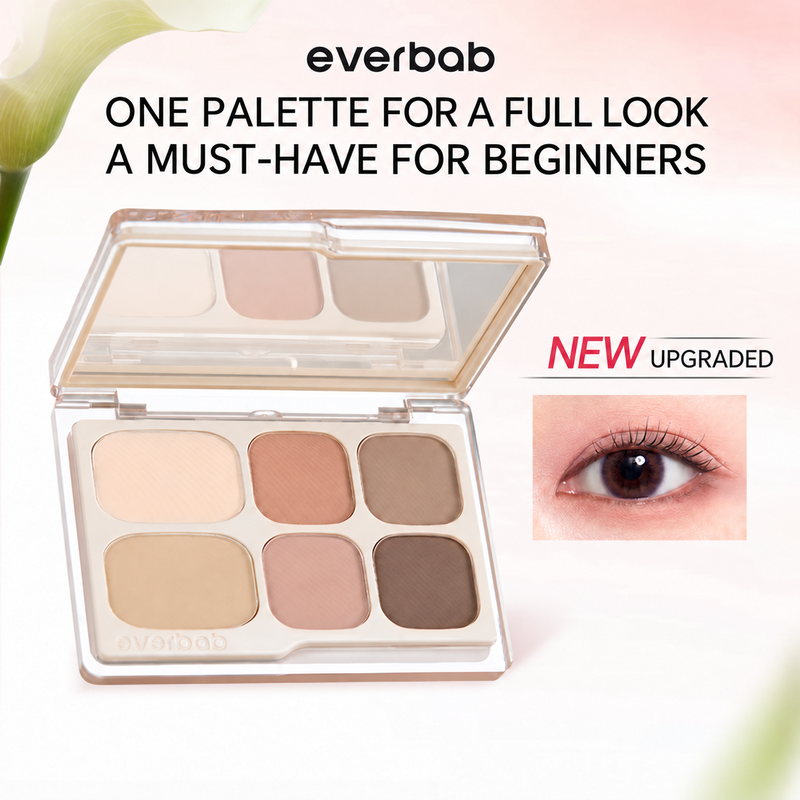 everbab Mattes 6-Farben Lidschatten-Paletten-Set 01 Mattes Paletten-Set 2.0 10,5 g