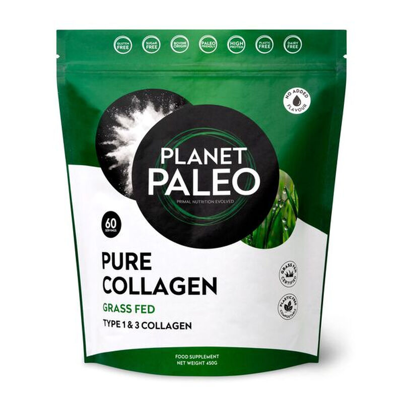 Planet Paleo Pure Collagen (Large) – Grass-Fed Bovine Collagen Peptides (Type 1 & 3), No Added Sugar, 450g