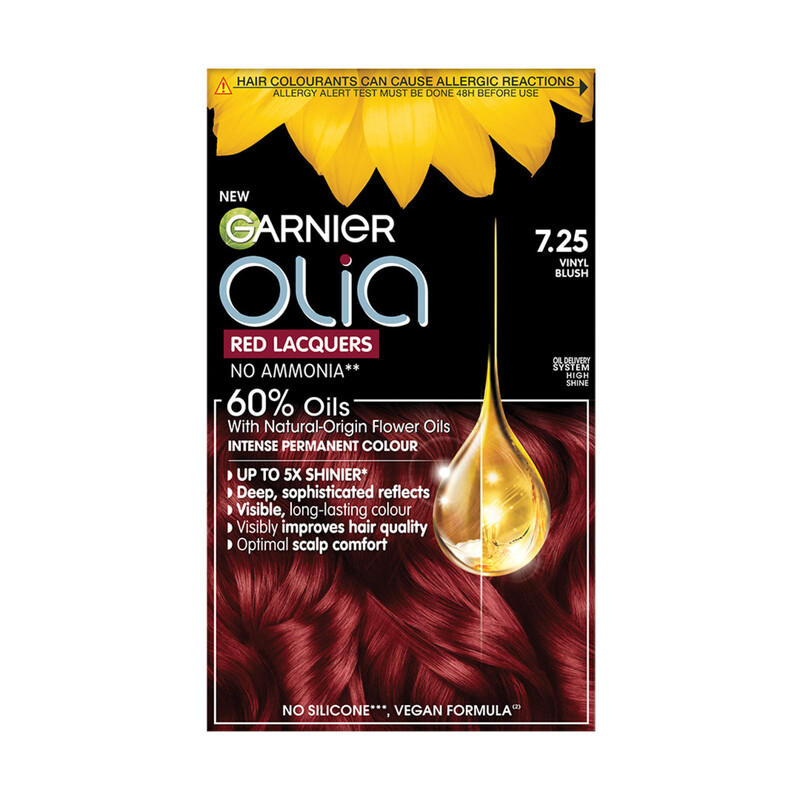 Garnier Olia Olia 7.25 Vinyl Blush Red Lacquer: Intense, Shiny Reds, No Ammonia, For Vibrant, Deep Color. - Image 5