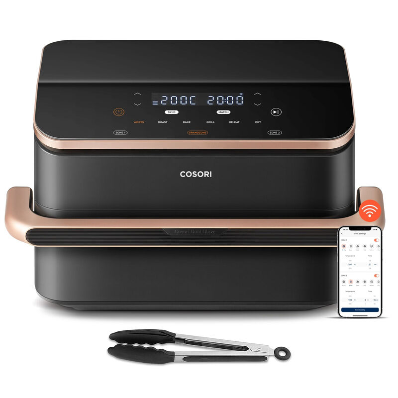 Dual Blaze® TwinFry Air Fryer - 10L, Dark Grey, Single & Double Baskets, App Connecte