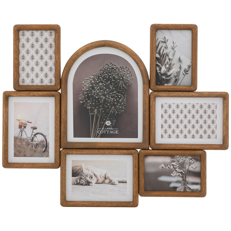 Atmosphera Houten fotolijstset – 7 panelen, bruin, 57,2 x 46,6 cm