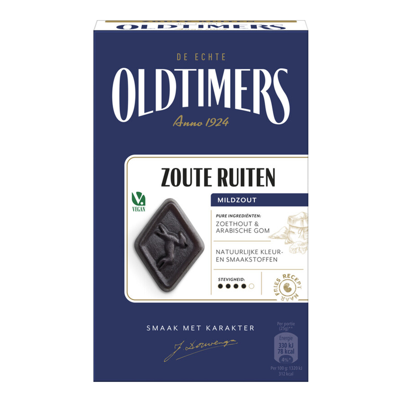 Oldtimers Zoute Ruiten Mildzout - 235 g