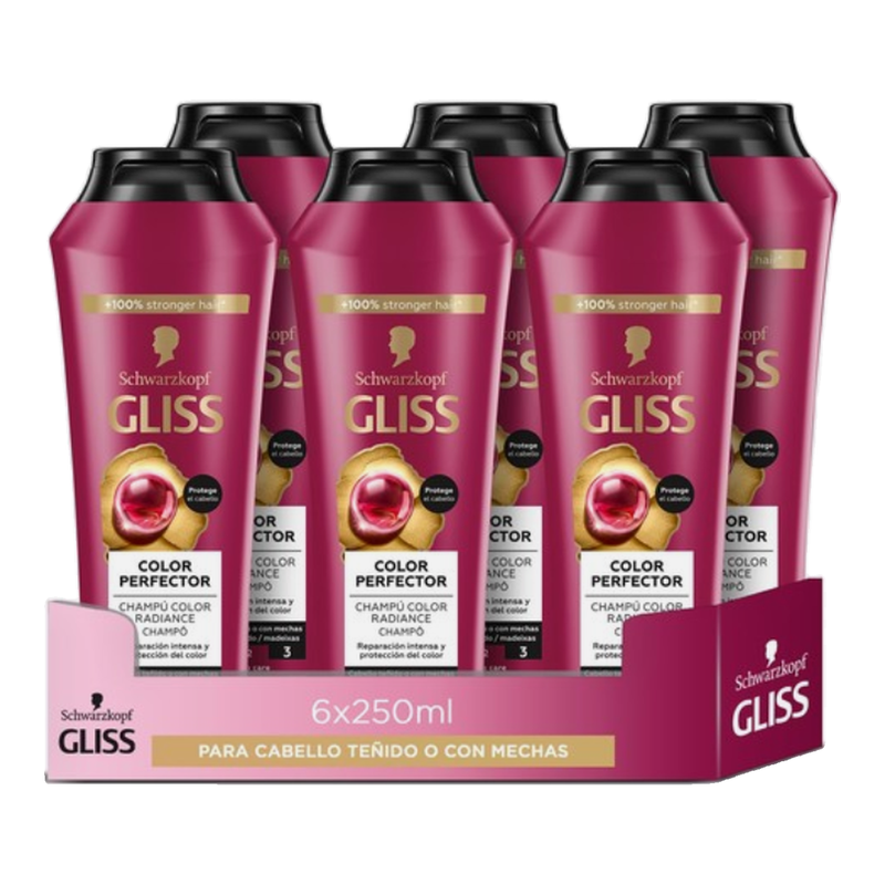 6x Gliss-Kur Shampoo – Ultimate Color 250 ml
