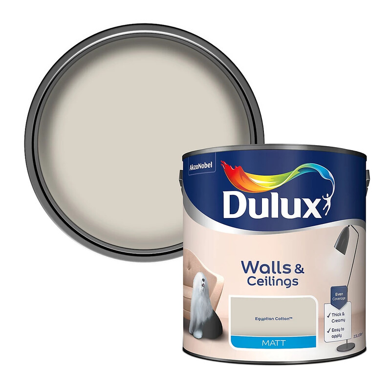 Dulux Matt Emulsion Paint - Egyptian Cotton - 2.5L