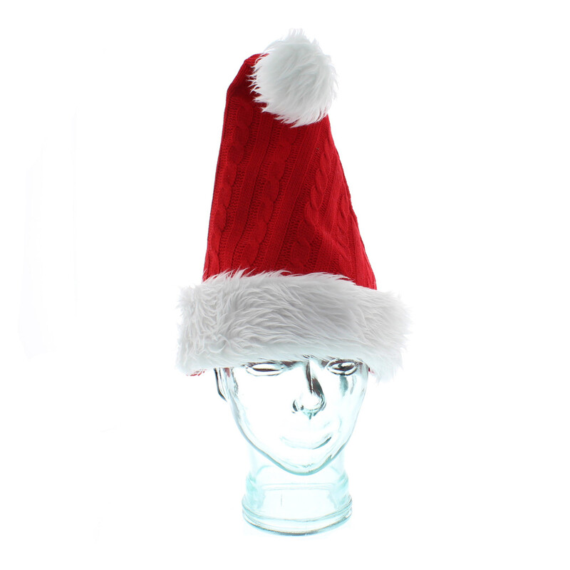 Festive 43Cm Red With White Fur Trim Santa Hat