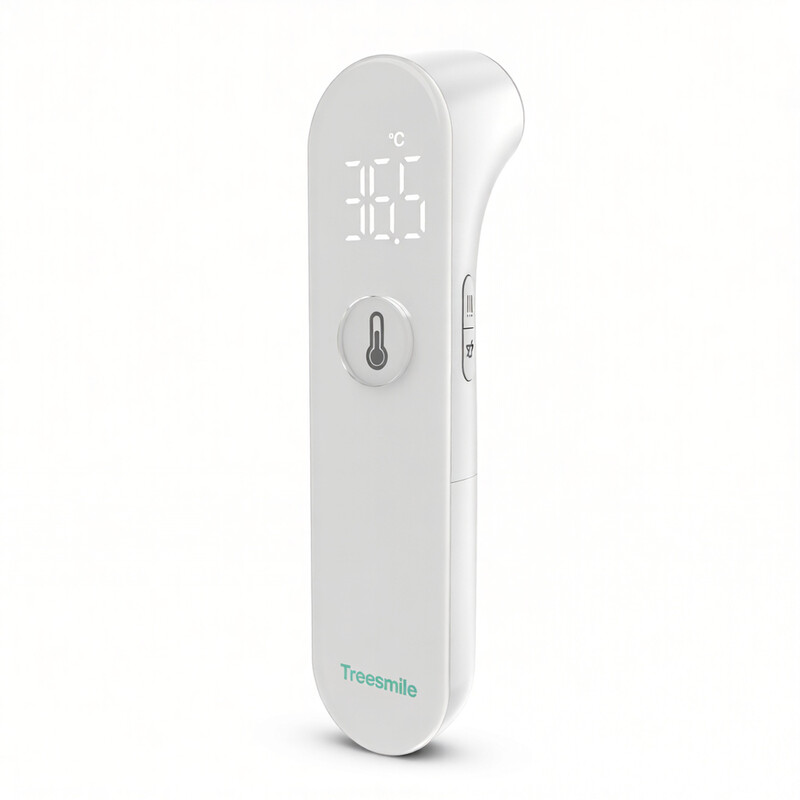 Treesmile FC-IR209 LED infraroodthermometer, wit, dubbele modus voor voorhoofd en object, thuisgebruik, helder LED-display, voor het hele gezin, directe temperatuurmeting