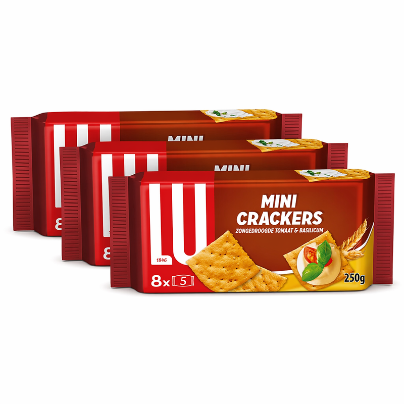 LU Minicracker Tomaat Basilicum – 3 x 250 g