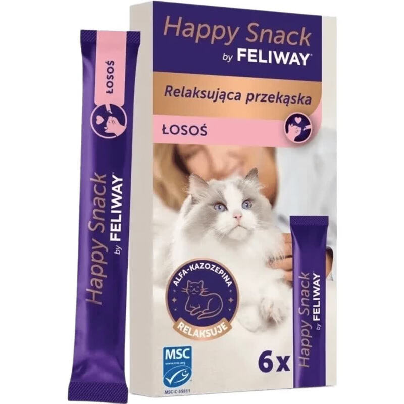Feliway Happy Snack Chat Saumon 6 X 15G
