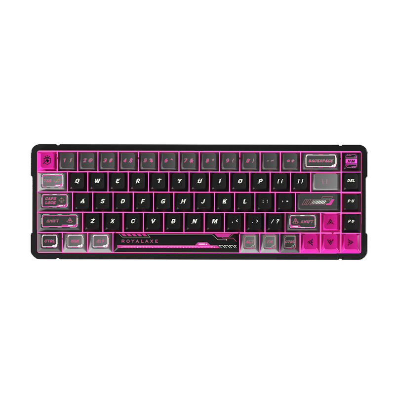 Royalaxe X68 Bright Red Magnetic Switch Keyboard | 68-Key Layout | RT Precision 0.001mm | Full Aluminum Alloy Frame | Gaming Dedicated Keyboard