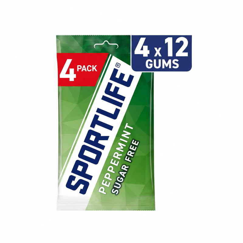 Sportlife Pepermunt Kauwgom - 4 x Portieverpakkingen