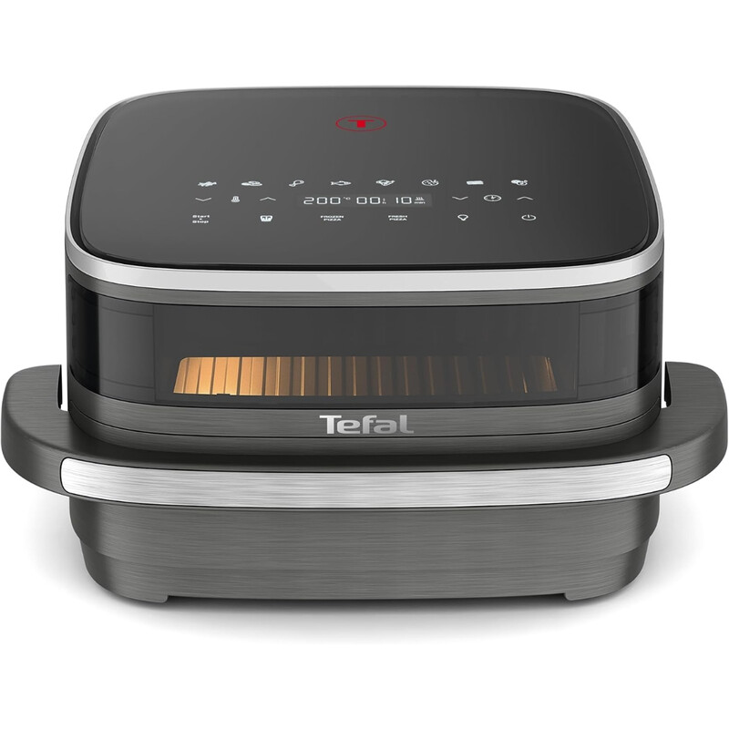 Tefal Air Fryer Single Easy Fry Pizza Oven, Large XL Non-Stick Surface With Included Pizza Cutter, Coal Grey Home Appliance