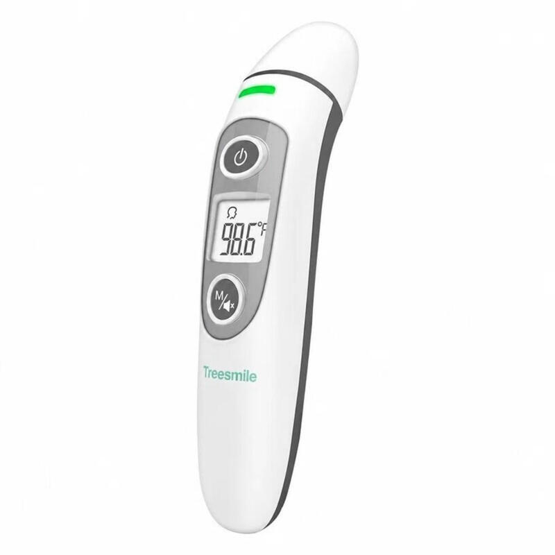 Treesmile FC-IR100 infraroodthermometer, wit, oor-voorhoofd- & object 3-in-1 modus, thuisgebruik voor het hele gezin, optionele oortips, directe temperatuurmeting