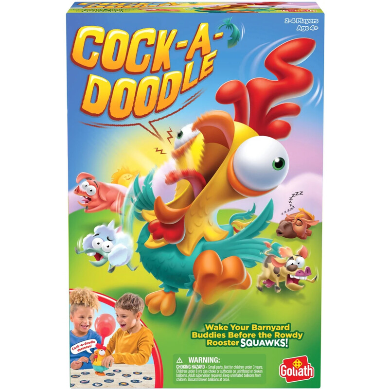 Cock-A-Doodle Board Game by Goliath - Hilarious Chicken-Themed Family Fun, Fast-Paced Board Game for Kids and Adults Alike.