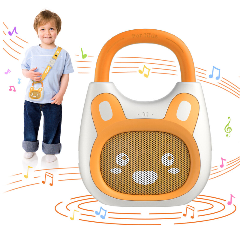 alilo Pocket Bunny Portable Music Player for Kids, Musical Toy for Toddlers 1-3-5 Years, Pre-Loaded with 120+ Stories/Music/Crib Songs/White Noise, High Sound Quality, Bluetooth Travel Speaker (with Strap and Ring)