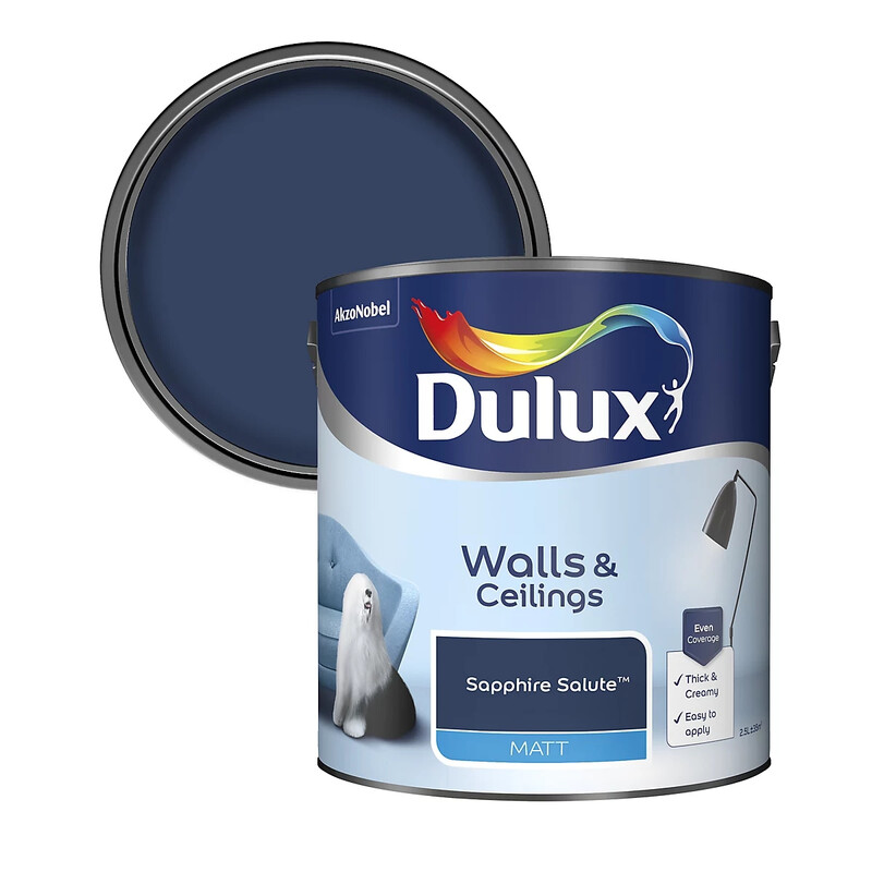 Dulux Matt Emulsion Paint - Sapphire Salute - 2.5L