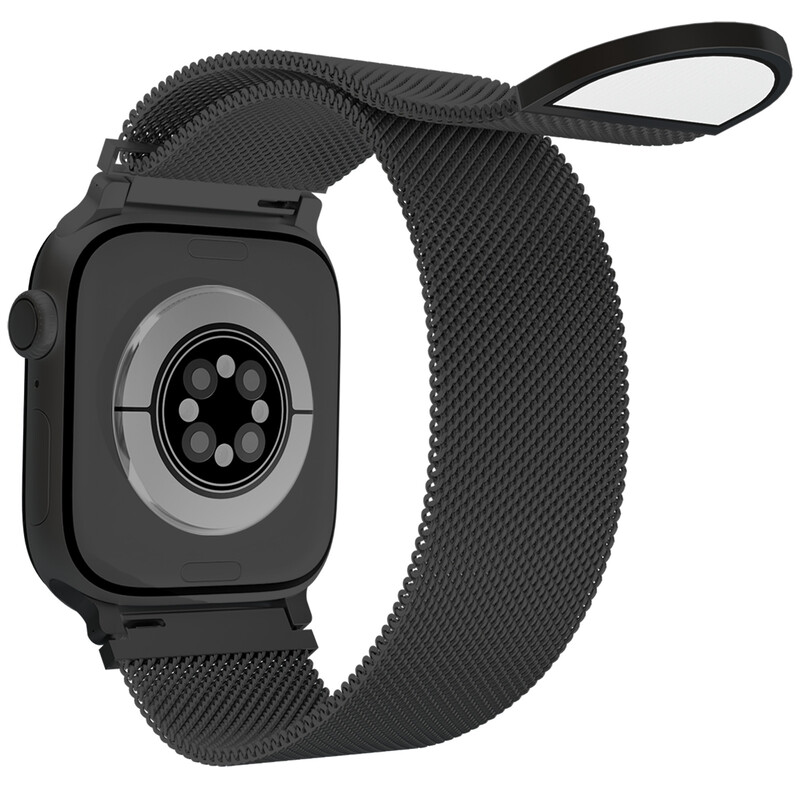 Apple watch bands (46mm/45mm/44mm/49mm)+(S3/2/1 42mm) Black（circle）