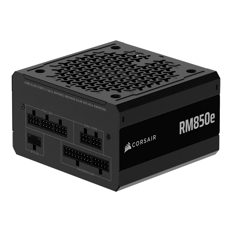 CORSAIR RM850e (2025) 850 W Vollmodulares ATX 3.1 Netzteil, 12 V-2 × 6 Kabel, PCIe 5.1 Ready, Zero RPM Lüfter, Cybenetics Gold, Schwarz