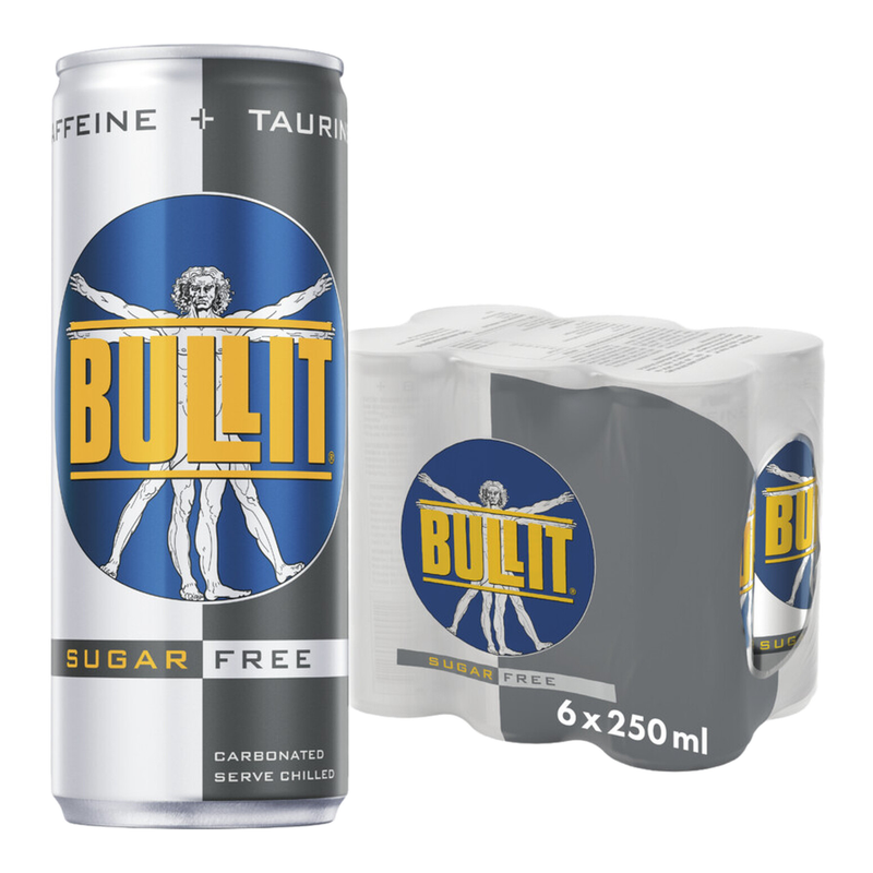 Bullit Suikervrije Energiedrank - 6 x 250 ml