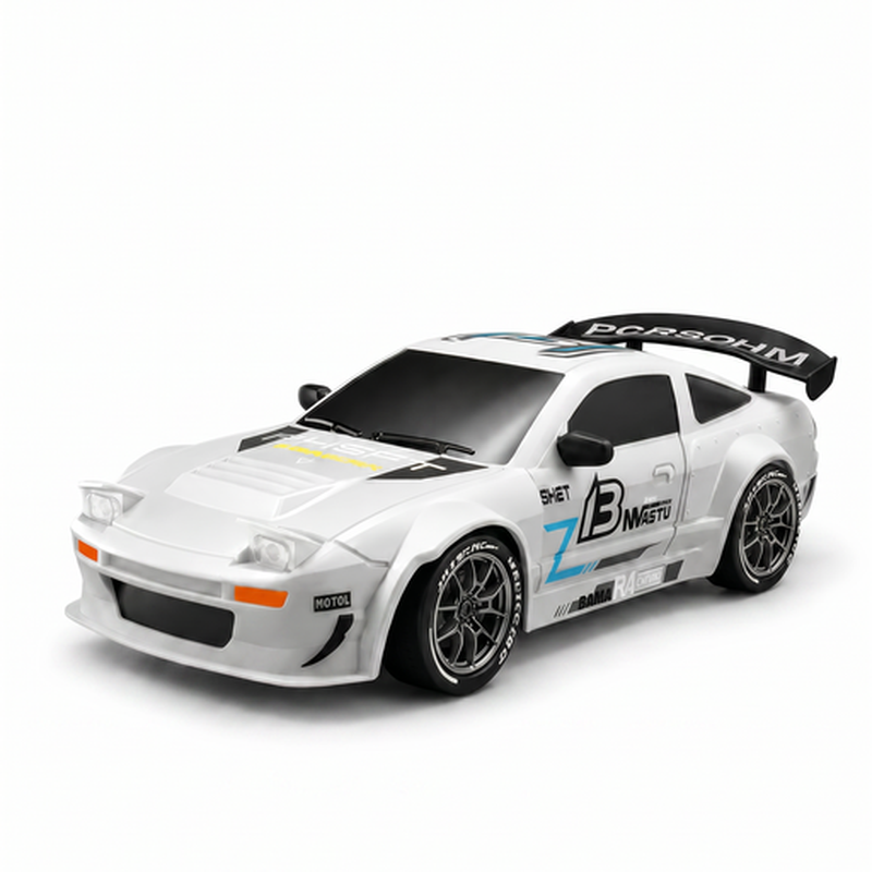 1:24 4WD RC Driftauto SKU-A, Verstelbare Gyro, LED-verlichting, Dubbele Banden, Lithiumbatterij & Vering, Verzwaard Chassis Hobbyvoertuig voor Tieners en Volwassenen, 1 Stuk Wit
