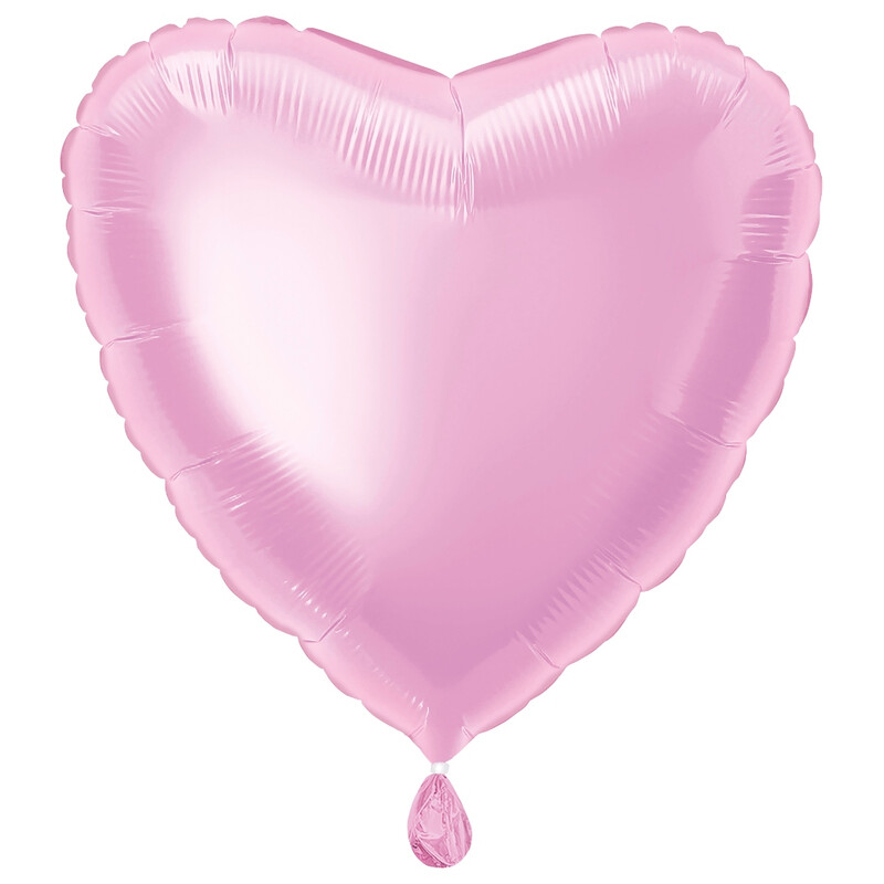 Unique Heart Foil Balloon, Pastel Pink, 45cm