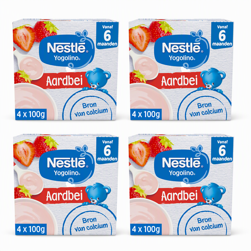 Nestlé Yogolino 6+M Dessert pour bébé à la fraise 4 * 4= 16 x 100 g