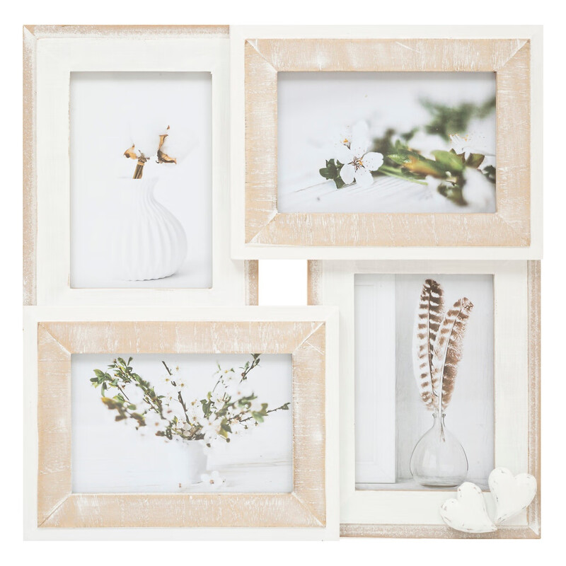 Atmosphera Fotolijst - MDF, 4 Foto's, Beige, 33,5 x 33,5 cm