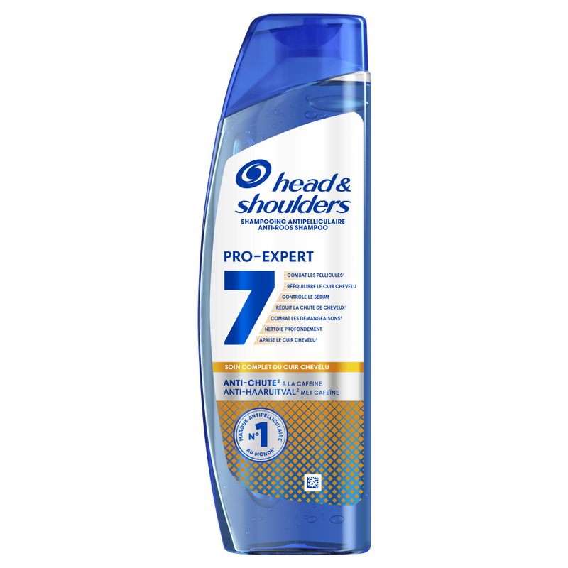 HEAD&SHOULDERS Pro-Expert 7 Anti-Haaruitval Anti-Roos Shampoo Met Cafeïne 250 ml. Bestrijdt 7 Hoofdhuidproblemen Voor Complete Hoofdhuidbescherming. Klinisch Bewezen Dat Het De Haarretentie Verbetert