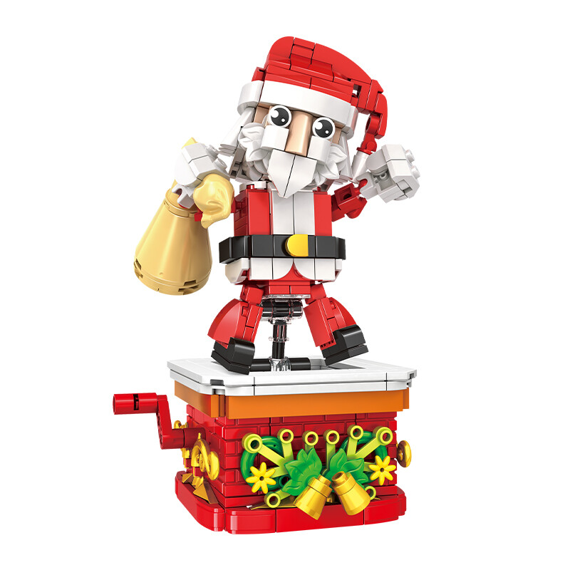 Woma Kerstman bouwstenenset, 404 stuks beweegbare kerst Kerstman bouwstenen speelgoed, DIY montage bouwset, kerstdecoratie cadeau voor kinderen vanaf 6 jaar jongens meisjes