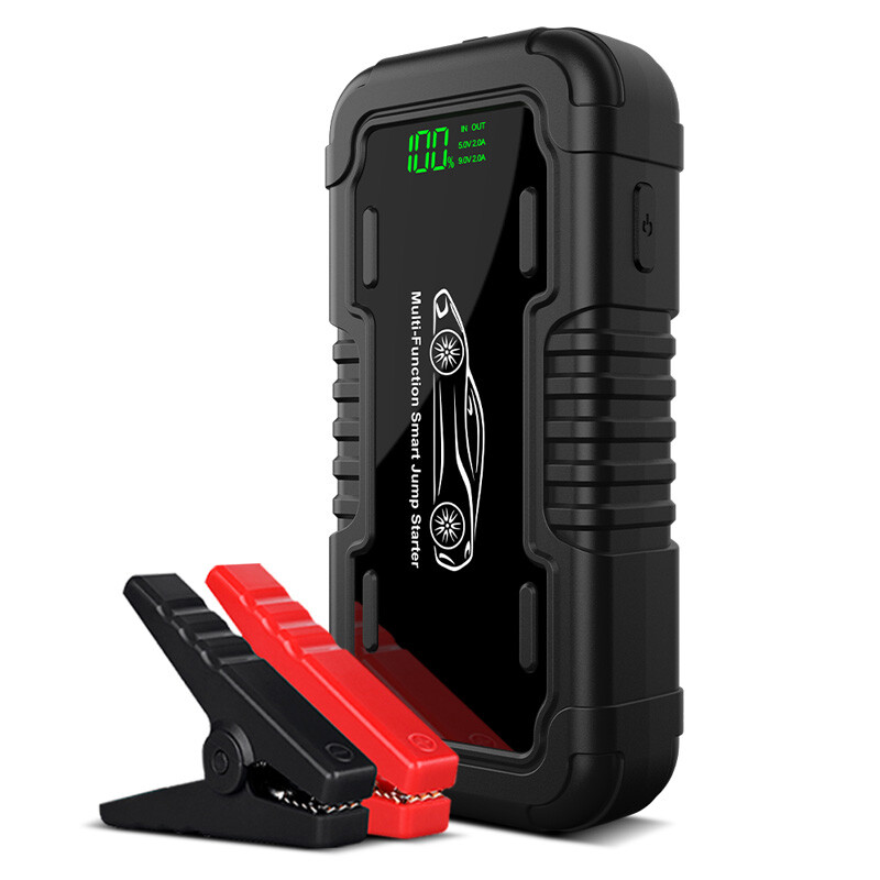 Porbi S903 Auto Starthilfe 2000A Peak Tragbarer Starthilfe Power Pack, 20000mAh Batterie Booster für 12V Benzin- & Dieselfahrzeuge, SUV, Transporter & Motorrad, QC3.0 18W Schnelllade Power Bank mit LCD Display & LED Licht