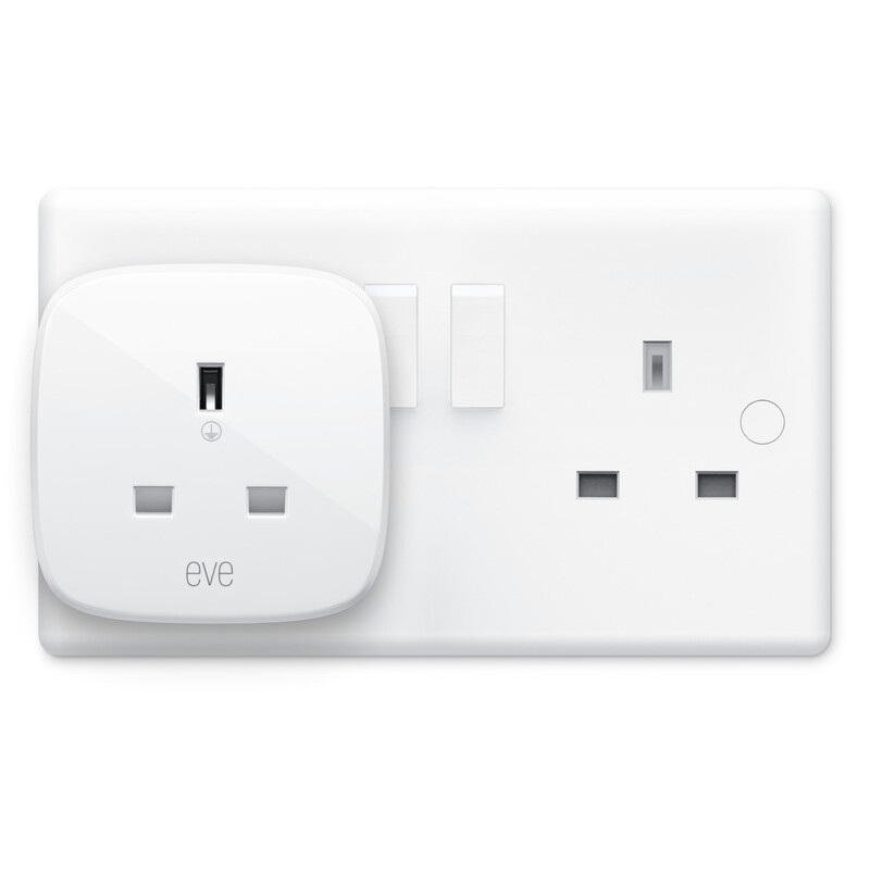 Eve Energy Matter Smart Plug with Power Meter, UK Type G Plug: Apple Home, Alexa & Google Home Thread-Enabled Wi-Fi Smart Outlet