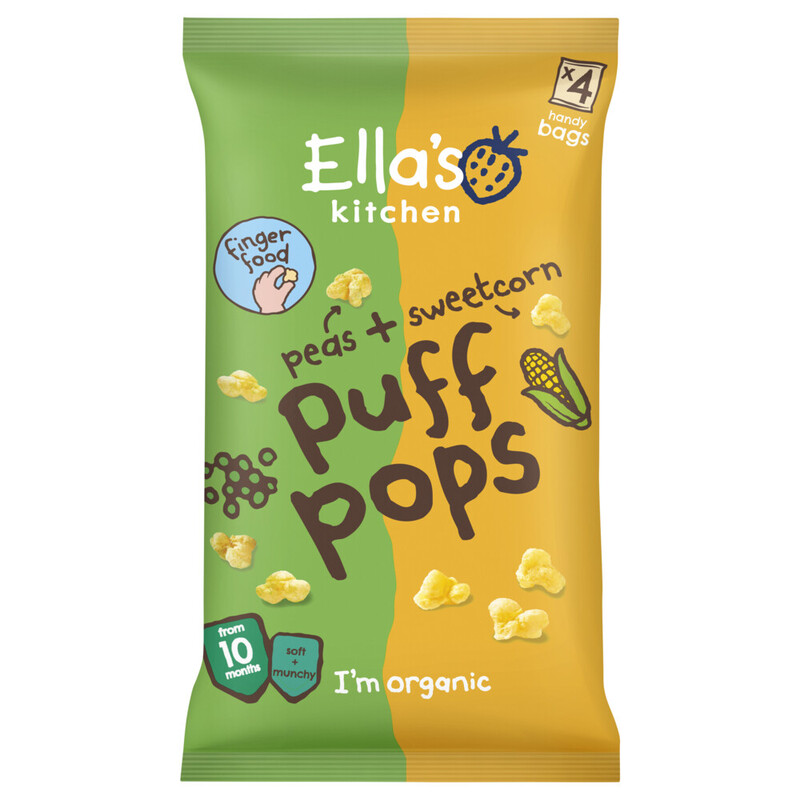 Ella's Kitchen BIO Puff Pops Erwten & Maïs 10ZK