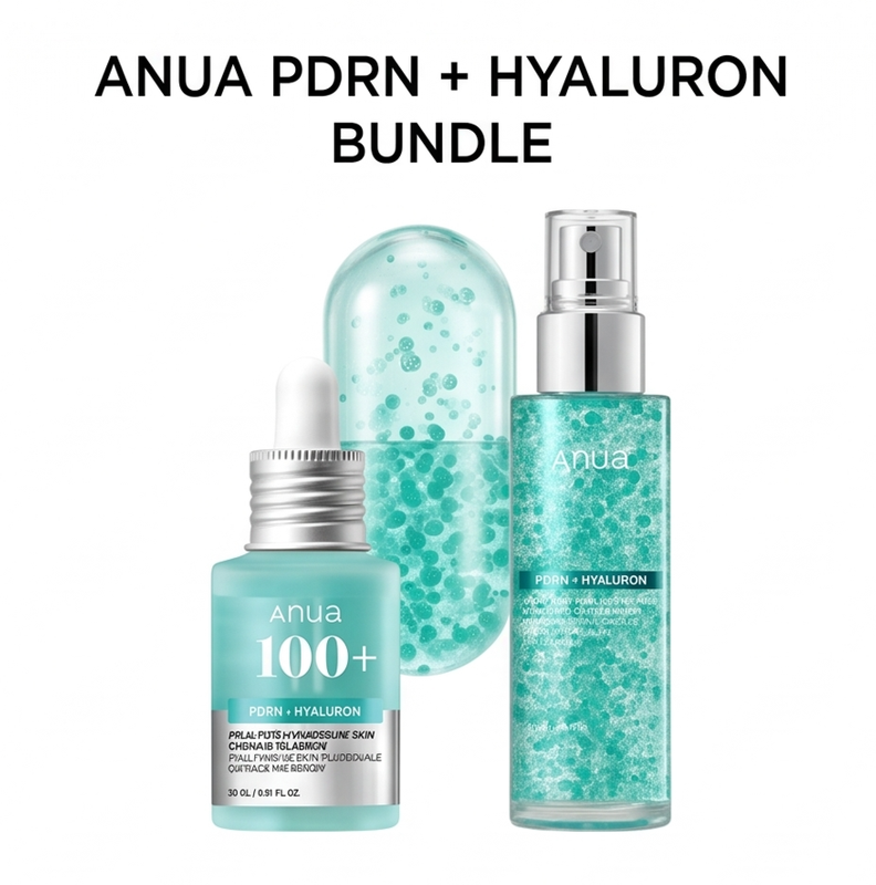 [Bestes Angebot] Anua PDRN Hyaluronsäure Feuchtigkeits-Duo-Set – Capsule 100 Serum 30 ml + Feuchtigkeitsspendendes Capsule Mist 100 ml