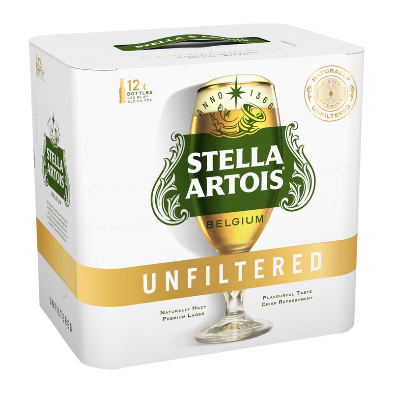 Stella Artois Unfiltered Bottles 12 X 330Ml