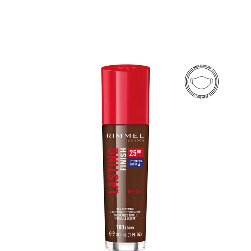 Rimmel Lasting Finish Foundation 25Hr (With Comfort Serum) 30Ml 700 Ebony
