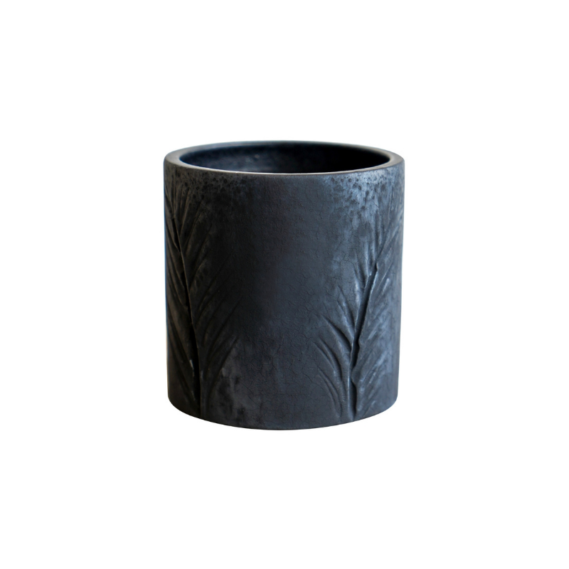 Kew Handthrown Palm Planter Basalt 10cm
