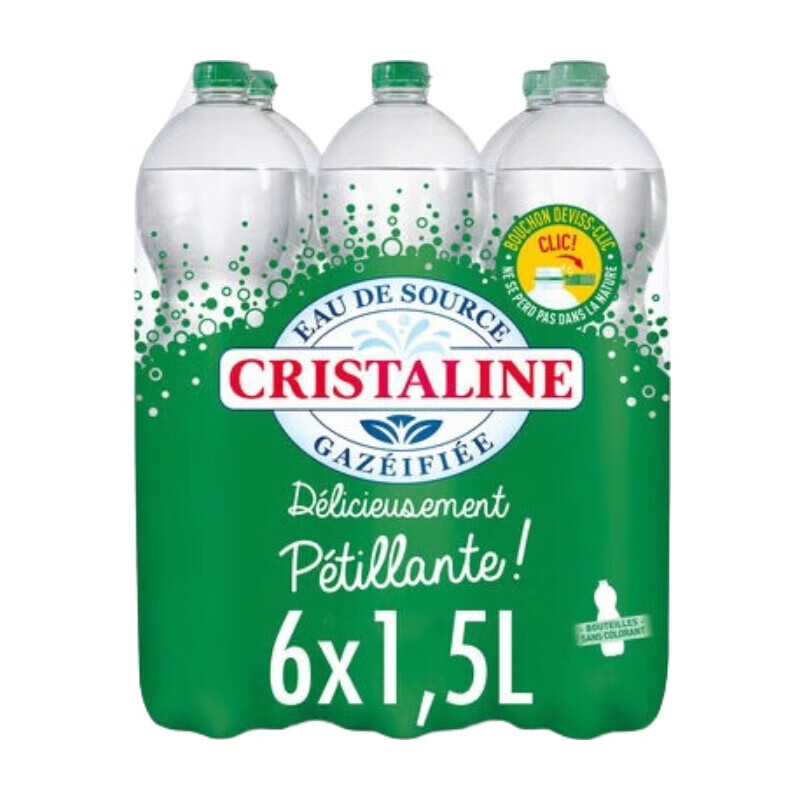 Eau De Source Pétillante Cristaline Le Pack De 6 Bouteilles De - vue 2