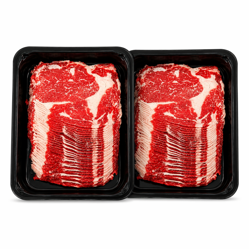Dun gesneden rib eye rundvlees voor hotpot (1,2 mm) – 2 x 500 g
