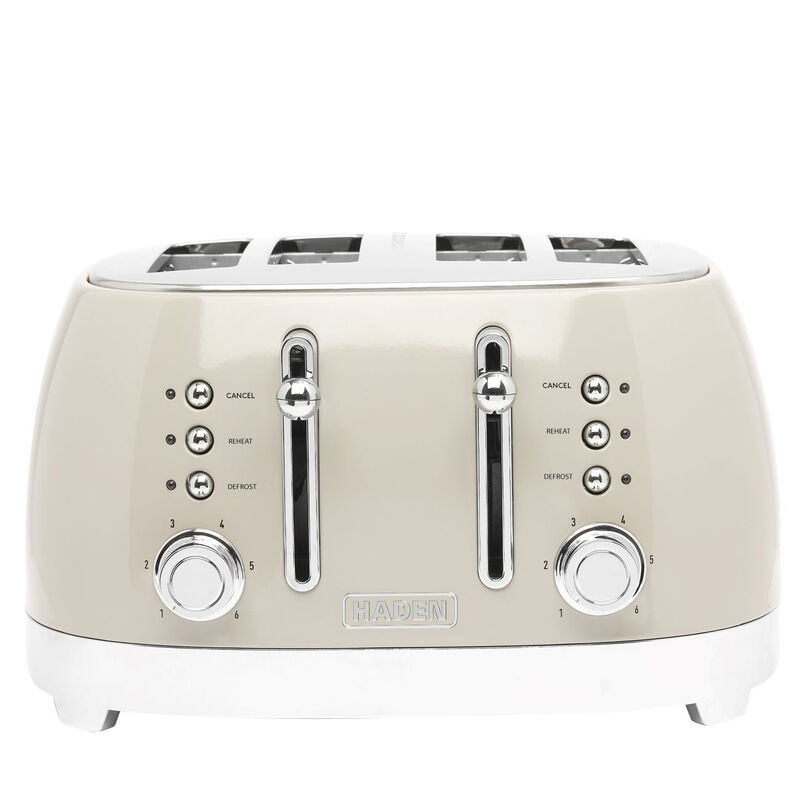 Bristol Retro 4 Slice Toaster, Coated Stainless Steel, Putty Beige - 205391