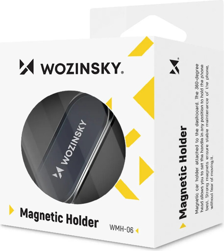 Wozinsky WMH-06 Silber 360° Haftmagnetisches Armaturenbrett-Haltemagnet fürs Auto