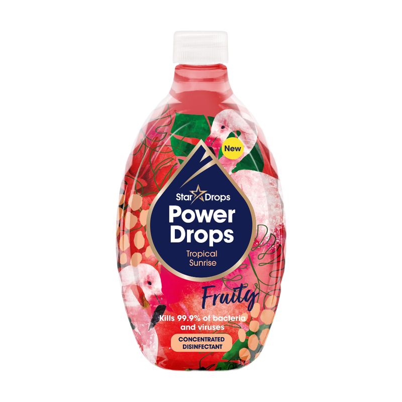 Power Drops Concentrated Surface Floor Disinfectant Tropical Sunrise 250ml