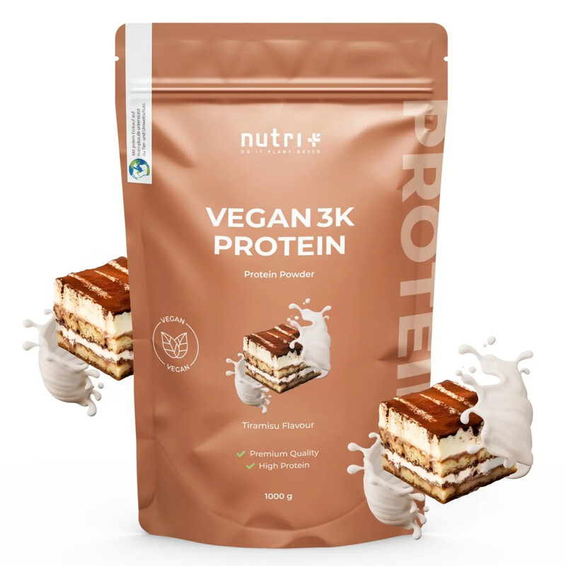 Nutri+ 3K Proteinpulver Vegan 1 kg Tiramisu